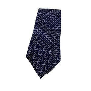 Christian Dior Blue with Burgundy Dress Tie